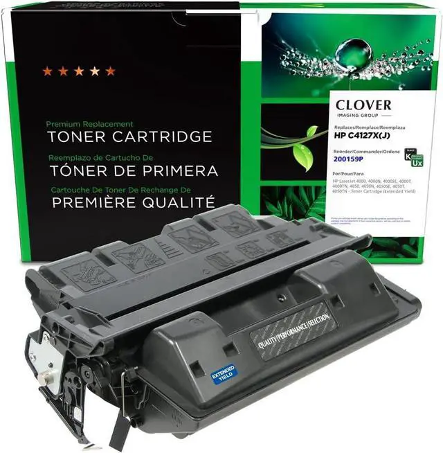 Main image of Clover Remanufactured Toner Cartridge Replacement for HP C4127X | Black | Extended Yield
