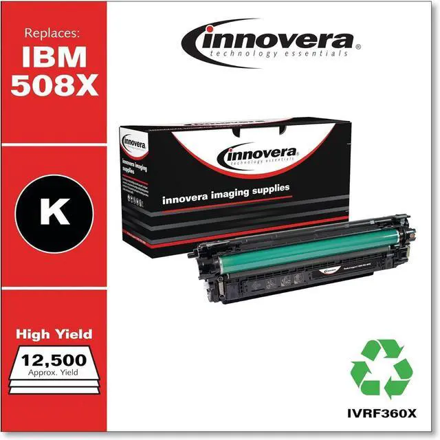 Alt view image 2 of 7 - Innovera Remanufactured Black High-Yield Toner, Replacement for 508X (CF360X), 12,500 Page-Yield