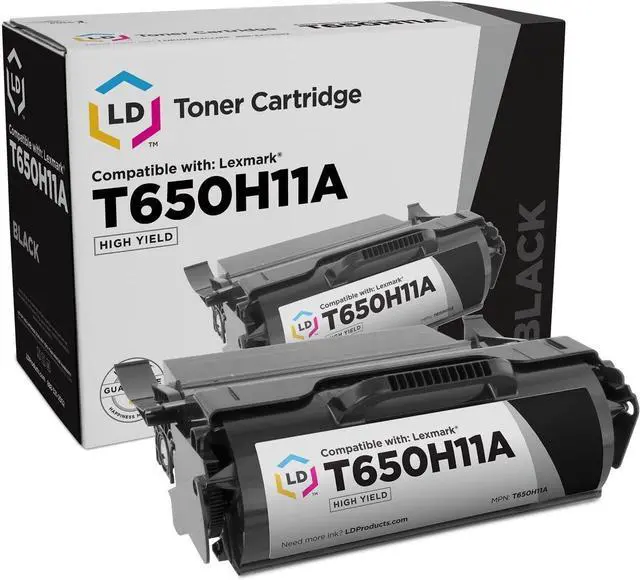 Main image of LD Products Remanufactured Toner Cartridge Replacement for Lexmark T650H11A High Yield (Black) for use in T650, T652, T654, T650DN, T650DTN, T650N, T652DN, T652DTN, T652N, T654DN, T654DTN & T654N