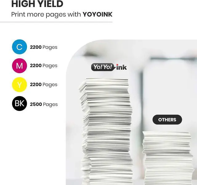 Alt view image 6 of 7 - YoYoInk Compatible Toner Cartridge Replacement for Brother TN221 TN225 B/C/M/Y (2 Black, 1 Cyan, 1 Magenta, 1 Yellow; 5 Pack)