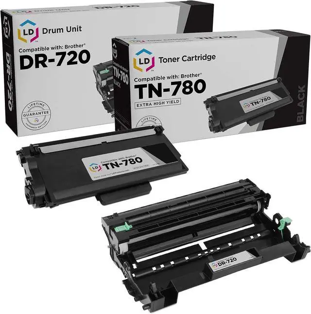 Main image of LD Compatible Toner Cartridge & Drum Unit Replacements for Brother TN780 Extra High Yield & DR720 (1 Toner, 1 Drum, 2-Pack) Compatible with HL-6180DW HL-6180DWT MFC-8950DW MFC-8950DWT