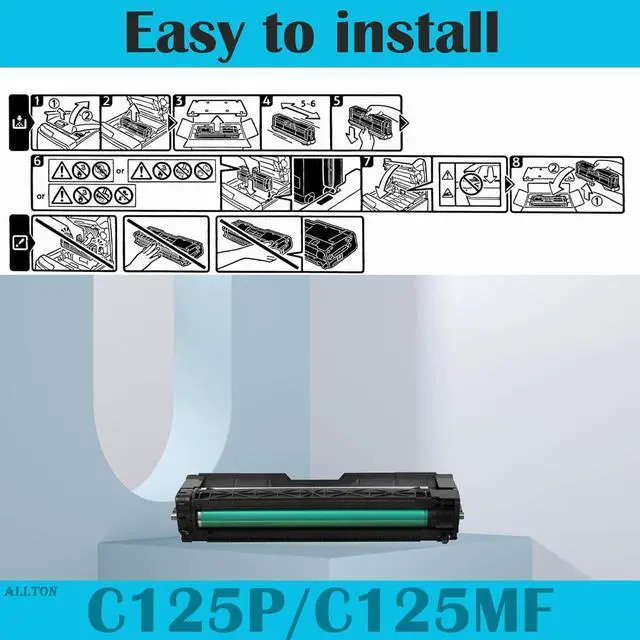 Alt view image 3 of 6 - C125 P & C125 MF 434060 Black Toner Cartridge Compatible Ricoh C125 Black Cartridge Replacement for Ricoh C125 P & C125MF Printers (1-Pack)