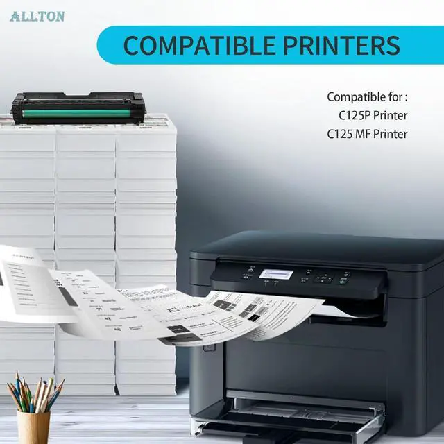 Alt view image 2 of 6 - C125 P & C125 MF 434060 Black Toner Cartridge Compatible Ricoh C125 Black Cartridge Replacement for Ricoh C125 P & C125MF Printers (1-Pack)