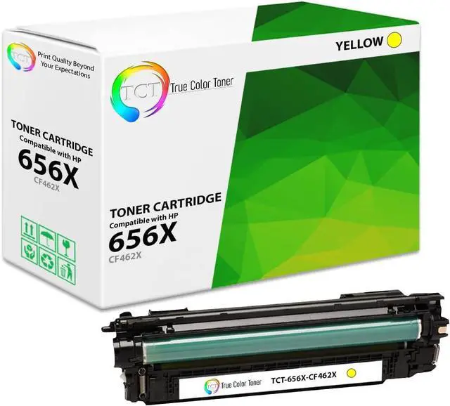 Main image of TCT 656X Yellow Toner Cartridge - Compatible Replacement for HP 656X CF462X High Yield Works with HP Color Laserjet Enterprise M652 M653 Printers (22,000 Pages)
