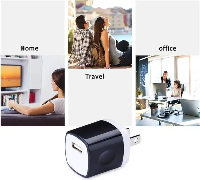 Alt view image 7 of 7 - Wall Adapter USB Wall Charger 6 Pack 1A 5V Single Port USB Plug Power Adapter Compatible iPhone 14 Plus 13 12 11 Xs XR X 8  Galaxy S22 Ultra S22+ S22 A21 S10e S9 Note 20 Google Pixel 6