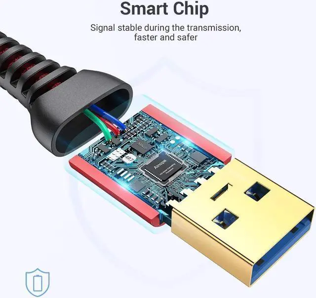 Alt view image 6 of 7 - 10FT USB 3.0 Extension Cable Type A Male to Female Extension Cord AINOPE Durable Braided Material High Data Transfer Compatible with USB KeyboardMouseFlash Drive Hard DrivePrinter-Red