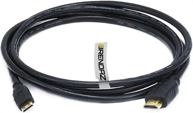 Main image of BRENDAZ Standard Mini HDMI to HDMI Cable 10-feet for Canon EOS 5D Mark II Mark III and EOS Rebel T7i 60D T6i T6 T6s T5 T5i DSLR Camera. (10-Feet)