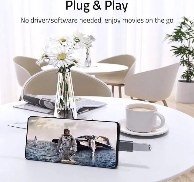 Alt view image 6 of 6 - Syntech USB C to USB Adapter (2 Pack) Thunderbolt 3 to USB 3.0 Adapter Compatible with MacBook Pro 2019 and Before MacBook Air 2020 Dell XPS and More Type C Devices Space Grey