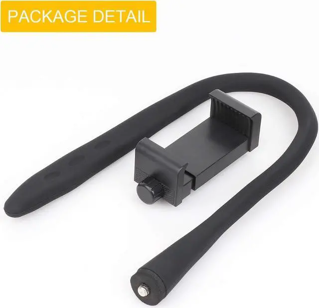 Alt view image 7 of 7 - iTODOS Portable Flexible Cell Phone Holder Stand for Treadmill, Spin Bike, Stroller, Shopping Cart, Bed, Car, Kitchen, Desk, Compatible with iPhone, Android (Black)