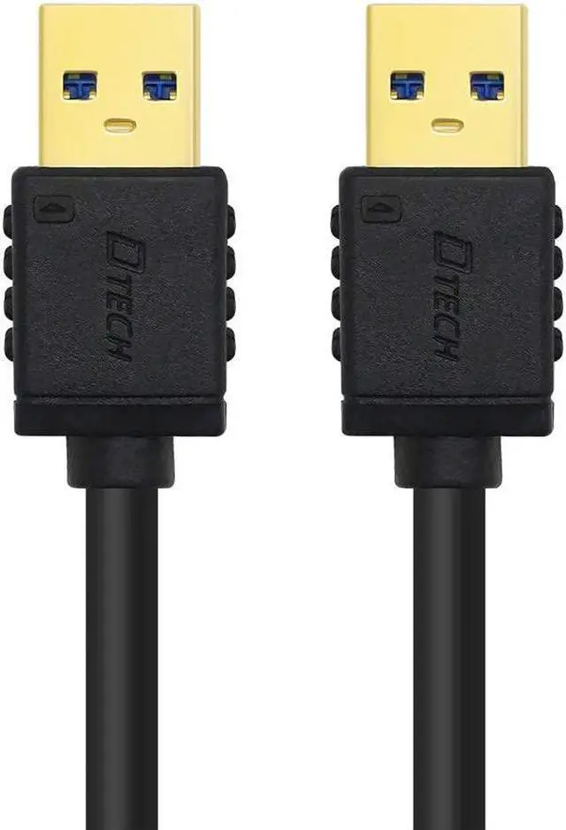 Alt view image 5 of 5 - DTech Short USB 3.0 Type A to A Cable Male to Male High Speed Data Cord 9.8-Inch Black Compatible with Printer  Computer Speaker Laptop Fan Cooling Pad USB Hub External Hard Drive