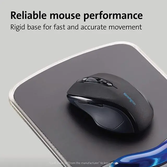 Alt view image 4 of 6 - Duo Gel Mouse Pad with Wrist Rest Ergonomic Wrist Support for Pain Relief Comfortable Non-Skid Gel Pad for Computer Laptop Office & Home 9.6 x 7.6 Blue K62401AM