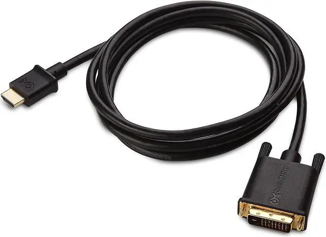 Alt view image 2 of 6 - CL3 in-Wall Rated Bi-Directional HDMI to DVI Cable - 6ft DVI to HDMI Cable HDMI1.4 to DVID Dual Link Cord Black