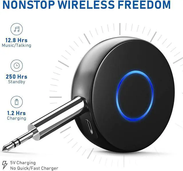 Alt view image 2 of 7 - Bluetooth 5.0 Aux Adapter for Car Wireless Audio Receiver Portable Hands-Free Kit With RCA AUX 3.5mm for Home/Car Stereo Music Streaming Sound System