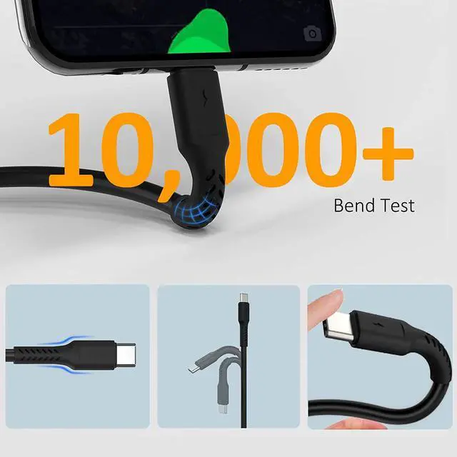 Alt view image 4 of 7 - Short USB C Charging Cord 0.5ft 5 Pack Durable USB A to USB Type C 3A Fast Charging Cable for Charging Station 6 inch Compatible with Samsung Galaxy Note S10 S20 S30 OnePlus 7T 8T LG V30 V40