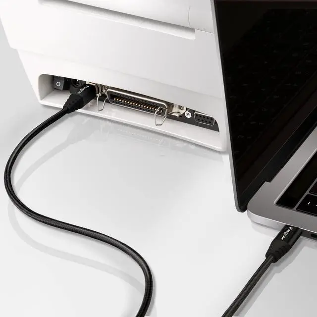 Alt view image 6 of 6 - Fasgear USB C Printer Cable 6 ft Braided USB B to USB C 2.0 Cable Compatible for MacBook Pro/Air, Canon, Samsung Printers, Type C Midi Cord for Yamaha Casio Digital Piano MIDI Controller DJ Controller