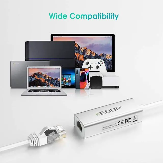 Alt view image 6 of 7 - USB 3.0 Ethernet Wired RJ45 LAN Network Adapter 10/100/1000 for Desktop Laptop PC, Support Windows 10/8.1/8/7/Vista/XP Mac OS X