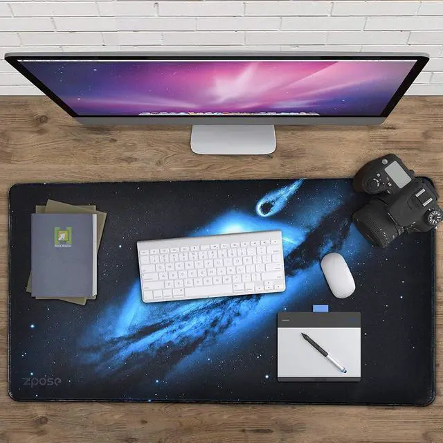 Alt view image 6 of 7 - Large Mouse Pad, Zpose Mouse Pad Gaming, XXL Large Mouse Pad 31.5 x 15.75In, Large Extended Gaming Keyboard Mouse Pad, Large Gaming Mouse Pad with Nonslip Base, Desk Pad Keyboard Mat for Gamer (TK)