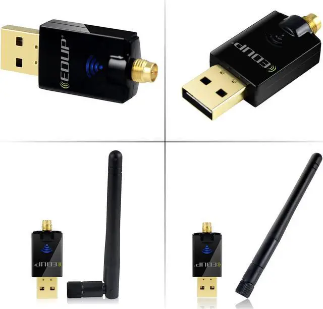 Alt view image 5 of 7 - USB WiFi Adapter AC600Mbps with Wi-Fi Antenna for Laptop Desktop PC,Dual Band 5.8G/2.4Ghz Wireless Network Adapters Compatible OS with Windows XP/Vista/ 7/ 8.1 /8 /10 / and Mac Os X 10.6 -10.15