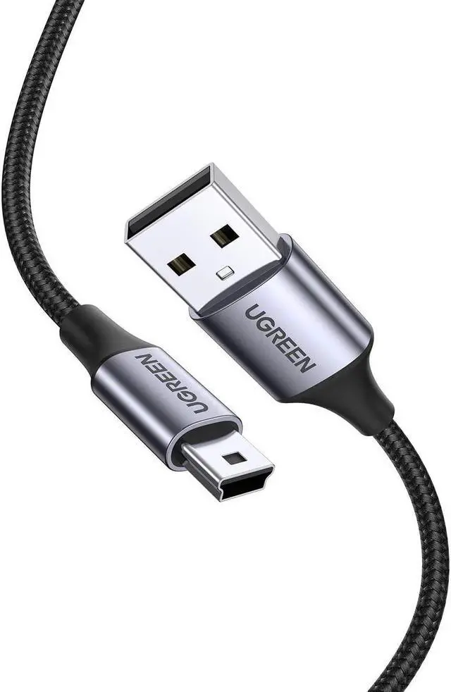Main image of UGREEN Mini USB Cable USB 2.0 Type A to Mini B Cable Nylon Braided Charging Cord Compatible for GoPro Hero 3+ Hero HD PS3 Controller MP3 Player Dash Cam Digital Camera GPS Receiver PDA 6FT
