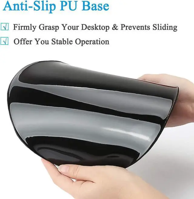 Alt view image 3 of 6 - Mouse Pad Ergonomic Mouse Pad with Wrist Support Pain Relief Comfort Wrist Rest Pad with Non-Slip PU Base for Gaming Home Office & Travel Summer Beach