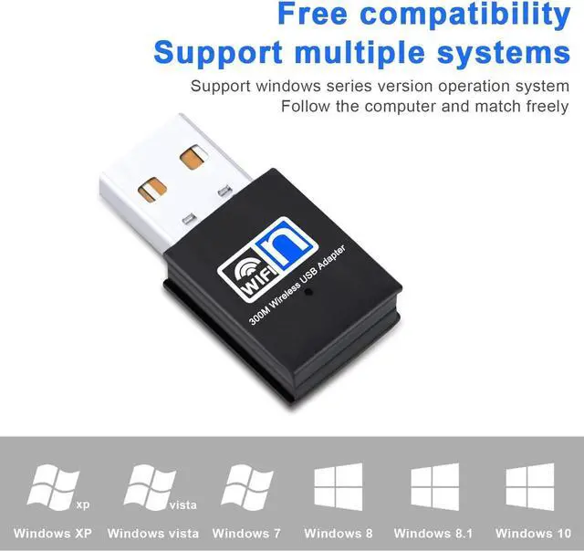 Alt view image 6 of 6 - ActionFly WifiSpd-300 Mini 300Mbps Wireless-N USB Wifi Adapter-Wifi Dongle With Integrated Antenna Technology 2.4Ghz Frequency and 802.11N/g/b Wireless Speeds