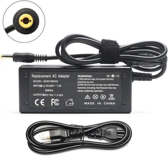 Main image of 65W AC Laptop Charger 19V Power Supply for Acer Aspire 5 E5 E5-575 E15 E5-575-33BM E5-575G-53VG E5-576G-5762 E1 ES1 V3 ES1-531 E1-510P E1-532 E1-571Laptop