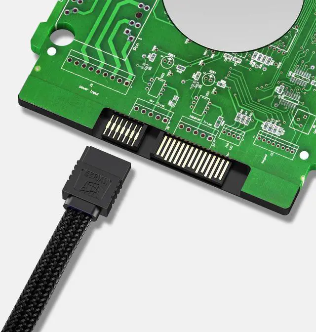 Alt view image 4 of 7 - South City Mall 3PACK SATA Cable III 3 Pack 90 Degree Straight to Right Angle 6Gbps HDD SDD SATA Data Cable with Locking Latch 50cm 18 Inch for SATA HDD, SSD, CD Driver, CD Writer, Black