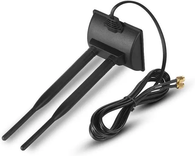 Alt view image 5 of 7 - Dual WiFi Antenna with Extension Cable 6.5Ft RP-SMA Male Connector 2.4GHz/5GHz Dual Band Antenna Magnetic Base for WiFi Wireless Router Mobile Hotspot Signal Enhancement