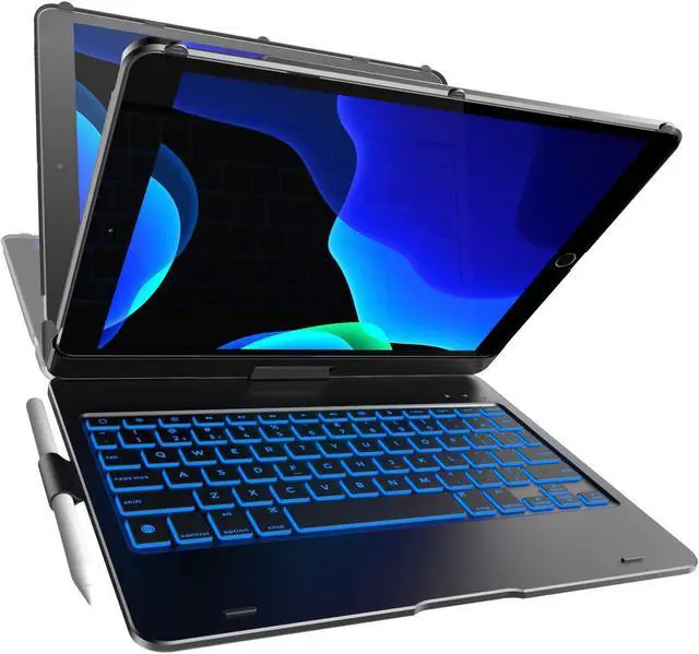 Main image of Case with Keyboard for iPad 9th Generation (10.2", 2021) | 360° | 7 Modes | Backlit | 12 Colors | Thin, Light & Protective foriPad 9, 8th & 7th Gen, Air 3, Pro 10.5 with Pencil Holder