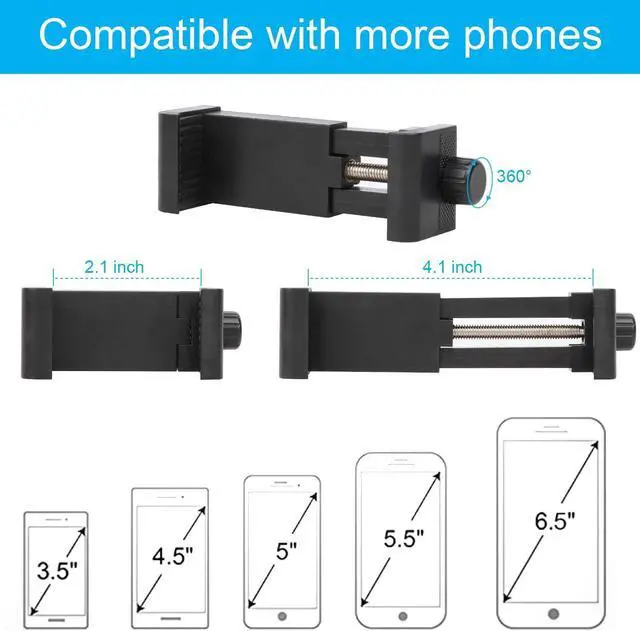 Alt view image 7 of 7 - iTODOS Wall Mount Phone Holder Bracket with 360°Adjustable Mount for iPhone/Nexus/LG Smart Phones and GPS Navigator,Compatible with 3.5~6.5inch Width