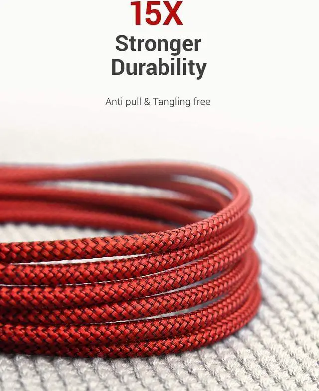Alt view image 3 of 7 - 10FT USB 3.0 Extension Cable Type A Male to Female Extension Cord AINOPE Durable Braided Material High Data Transfer Compatible with USB KeyboardMouseFlash Drive Hard DrivePrinter-Red