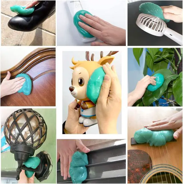 Alt view image 5 of 7 - ASFSKY Cleaning Gel for Keyboard Cleaner Car Slime Cleaner Universal Dust Cleaning Gels,Reusable Detailing Putty Goop Tool Sticky Gel for Laptop Keyboard,Car Interior Vents,Home, Office