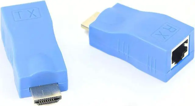 Alt view image 2 of 4 - HDMI Extender,HDMI to RJ45 Network Cable Extender Converter Repeater Over Cat 5e /6 /6e1080p up to 30m Extender for HDTV PS4 STB 4K 2K, Request Pure Copper Cat 5e /6 //6e Wire- Not Support HDCP