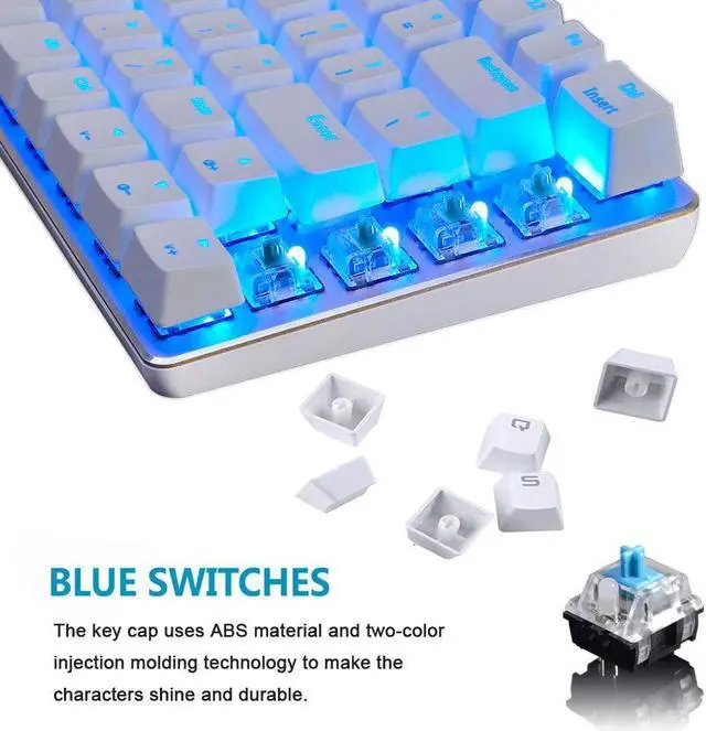 Alt view image 3 of 7 - ZIYOU LANG Wired Gaming Keyboard and Mouse Combo,Blue LED Backlit Mechanical Keyboard,12K DPI RGB Ultralight Gaming Mouse,Gaming Mouse Pad for PC Gamer(Macaron Green)