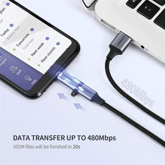 Alt view image 6 of 7 - UGREEN USB C to Micro USB Adapter Type C Female to Micro B Male Charger Connector Converter Compatible for Galaxy S7 S6 S5 Edge, J3 Prime, Redmi Note 5 Pro, Mi A2 Lite, PS4, Xbox One Controller, 2Pack