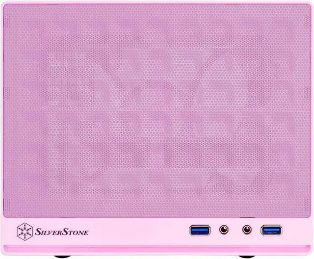 Alt view image 5 of 7 - SilverStone Technology Ultra Small Form Factor Computer Case Mini-ITX in Pink SG13P