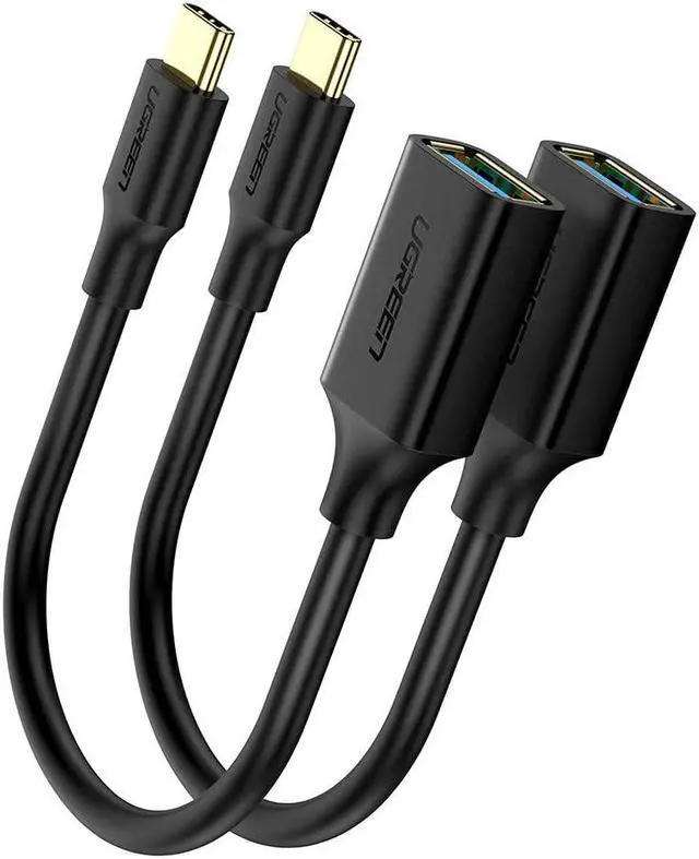 Main image of UGREEN USB C to USB Adapter Type C OTG Cable 2 Pack USB C Male to USB 3.0 A Female Cable Connector Compatible for MacBook Pro 2019 2018 Samsung Galaxy S10 S9 S8 Note 9 8 LG V40 G6 Google Pixel 2 XL