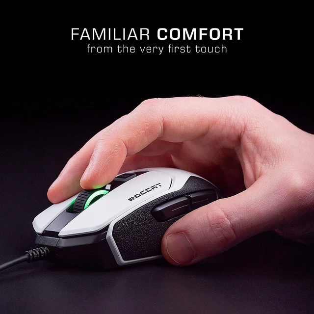 Alt view image 3 of 7 - ROCCAT Kain 102 AIMO RGB PC Gaming Mouse - White