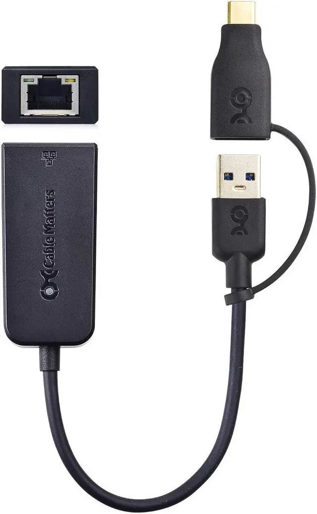 Alt view image 6 of 7 - Cable Matters USB C to 2.5 Gigabit Ethernet Adapter, USB to 2.5 Gb Ethernet Adapter, NOT Compatible with M2 Macs, USBA/USBC to RJ45 for 2500Mbps, Compatible with Thunderbolt 4 / USB4