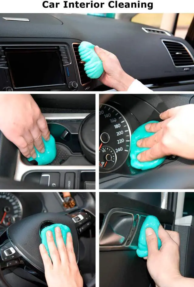 Alt view image 3 of 7 - ASFSKY Cleaning Gel for Keyboard Cleaner Car Slime Cleaner Universal Dust Cleaning Gels,Reusable Detailing Putty Goop Tool Sticky Gel for Laptop Keyboard,Car Interior Vents,Home, Office