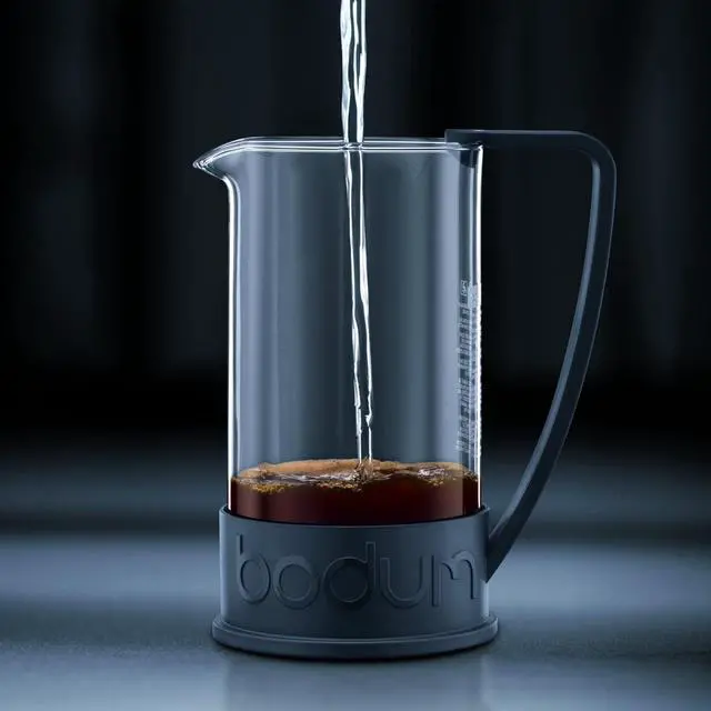 Alt view image 3 of 5 - Bodum 51oz Brazil French Press Coffee Maker, High-Heat Borosilicate Glass, Black - Made in Portugal