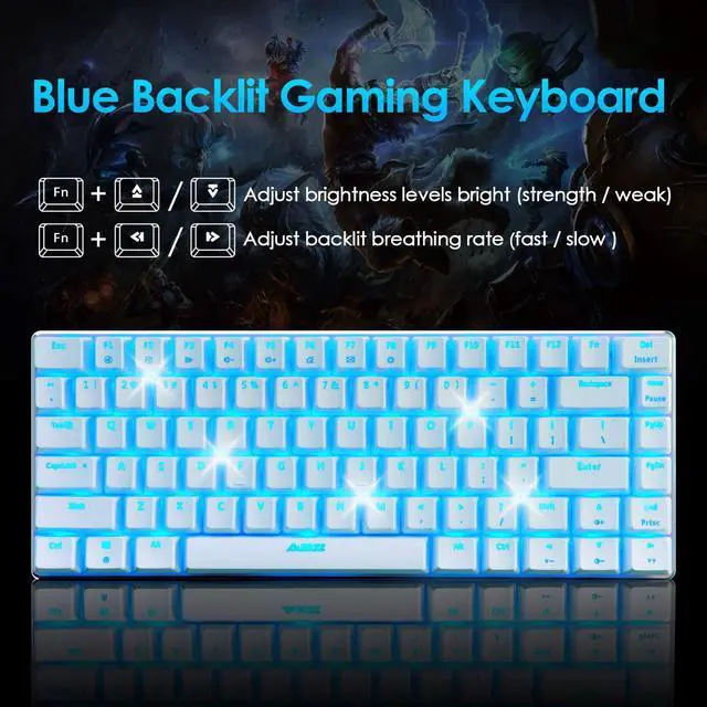 Alt view image 2 of 7 - ZIYOU LANG Wired Gaming Keyboard and Mouse Combo,Blue LED Backlit Mechanical Keyboard,12K DPI RGB Ultralight Gaming Mouse,Gaming Mouse Pad for PC Gamer(Macaron Green)