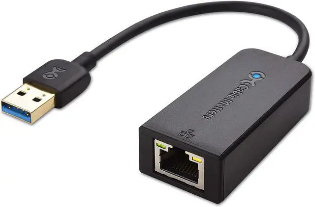 Main image of Cable Matters USB to Ethernet Adapter (USB 3.0 to Ethernet, USB 3 to Ethernet, USB to Gigabit Ethernet, USB to RJ45) Supporting 10/100/1000 Mbps Ethernet Network in Black