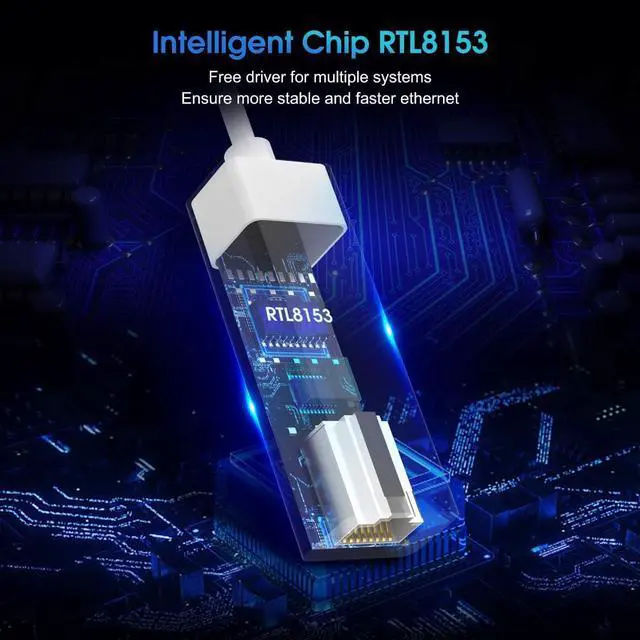 Alt view image 5 of 7 - USB 3.0 Ethernet Wired RJ45 LAN Network Adapter 10/100/1000 for Desktop Laptop PC, Support Windows 10/8.1/8/7/Vista/XP Mac OS X