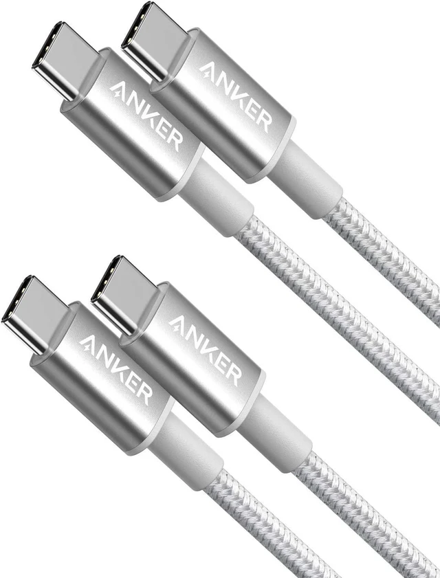 Main image of USB C to USB C Cable 60W Fast Charging Cable(2-Pack 3.3 ft Silver)