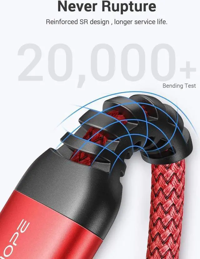 Alt view image 2 of 7 - 10FT USB 3.0 Extension Cable Type A Male to Female Extension Cord AINOPE Durable Braided Material High Data Transfer Compatible with USB KeyboardMouseFlash Drive Hard DrivePrinter-Red