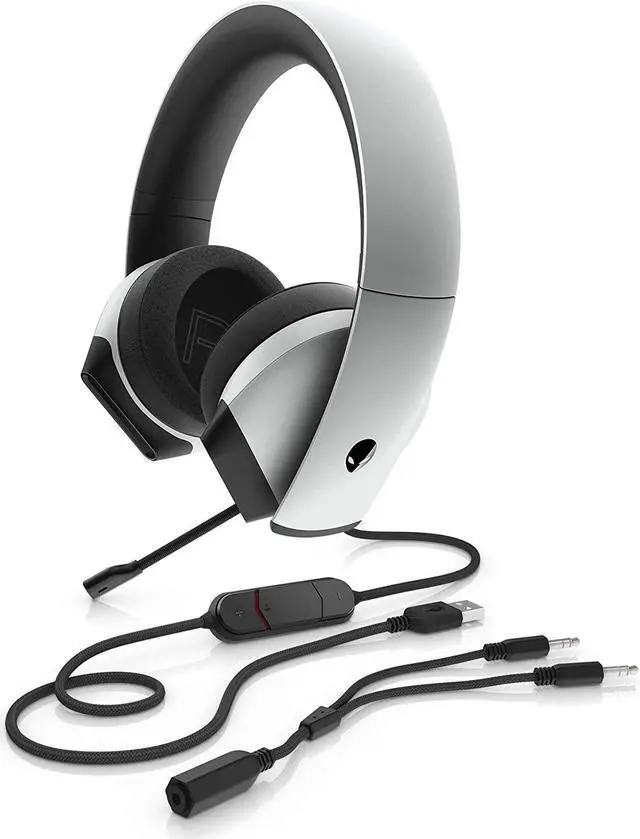 Alt view image 2 of 2 - Alienware 7.1 PC Gaming Headset AW510H-Light: 50mm Hi-Res Drivers - Noise Cancelling Mic - Multi Platform Compatible(PS4,Xbox One,Switch) via 3.5mm Jack, Gray