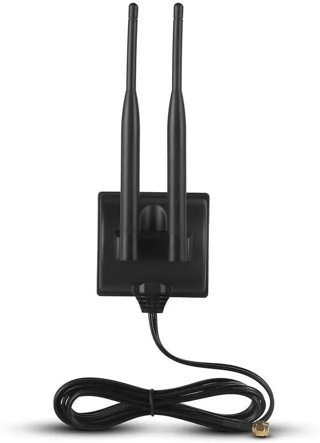 Alt view image 6 of 7 - Dual WiFi Antenna with Extension Cable 6.5Ft RP-SMA Male Connector 2.4GHz/5GHz Dual Band Antenna Magnetic Base for WiFi Wireless Router Mobile Hotspot Signal Enhancement