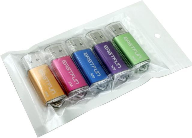 Alt view image 2 of 7 - 5Pcs 8GB USB Flash Drive USB 2.0 Flash Memory Stick Thumb Stick Pen(Five Mixed Colors: Blue Purple Rose Green Gold)
