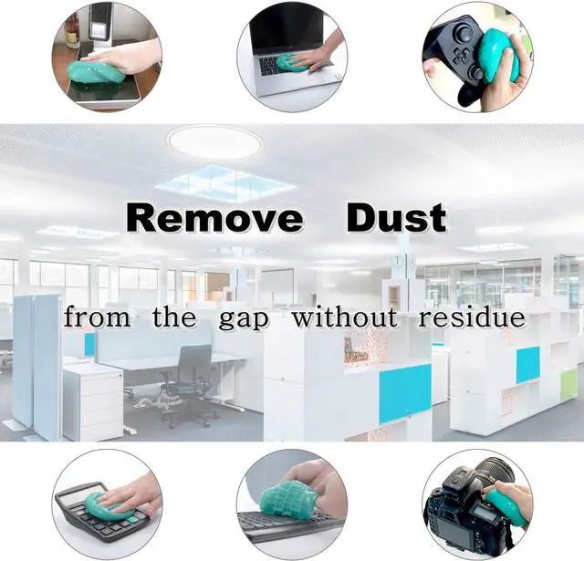 Alt view image 7 of 7 - ASFSKY Cleaning Gel for Keyboard Cleaner Car Slime Cleaner Universal Dust Cleaning Gels,Reusable Detailing Putty Goop Tool Sticky Gel for Laptop Keyboard,Car Interior Vents,Home, Office